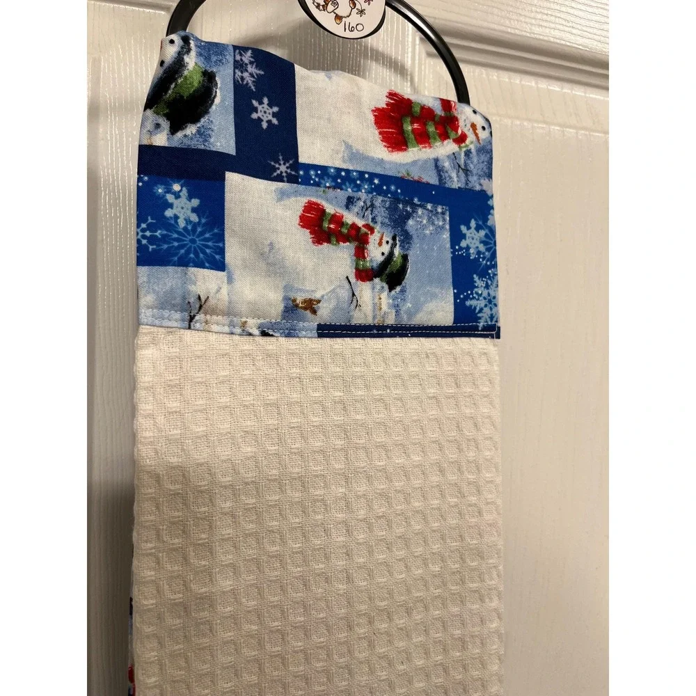 Snowman Kitchen Scarf: Christmas Kitchen Boa Hand Towel